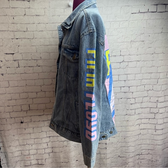 C Life Group Pink Floyd denim jacket size XL - Picture 3 of 5